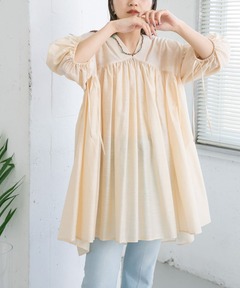 balloon sleeve tuck onepiece/バルーンスリーブタックワンピース