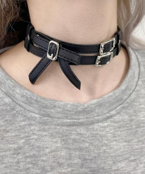 WEGO/2連リボンベルトチョーカー（チョーカー）｜WEGO（ウィゴー）の