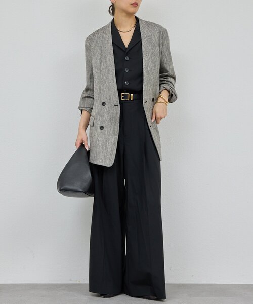 GALLARDAGALANTE(ガリャルダガランテ)の「オールインワン(ワンピース・レディース・グレイッシュベージュ/ブラック・FREE)」の1枚目の写真