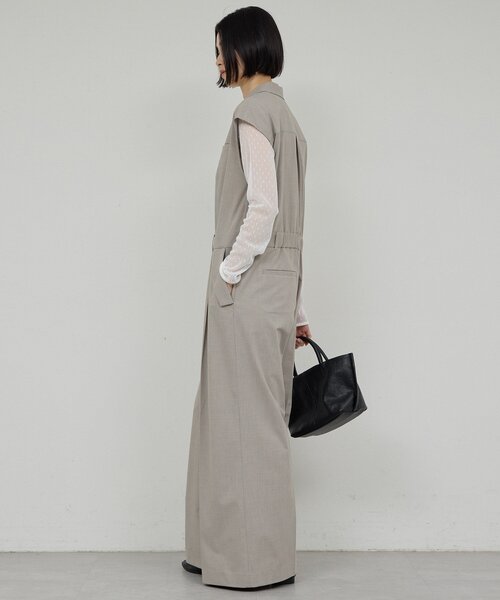 GALLARDAGALANTE(ガリャルダガランテ)の「オールインワン(ワンピース・レディース・グレイッシュベージュ/ブラック・FREE)」の3枚目の写真