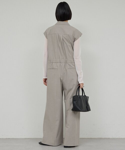 GALLARDAGALANTE(ガリャルダガランテ)の「オールインワン(ワンピース・レディース・グレイッシュベージュ/ブラック・FREE)」の4枚目の写真