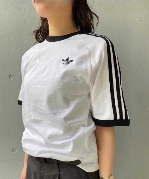 adidas(アディダス)の「adidas Originals(アディダスオリジナルス) 3-STRIPES TEE スリーストライプ Tシャツ ユニセックス【2026年春夏入荷モデル】(Tシャツ/カットソー・レディース・ブラック/ホワイト・L/M/S)」の2枚目の写真