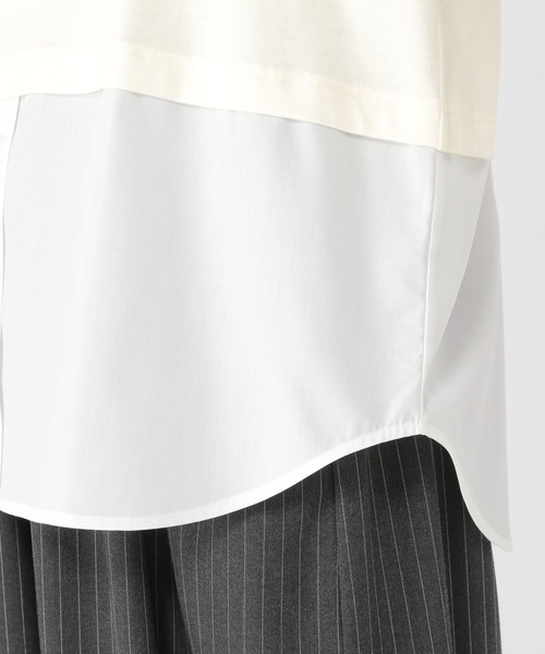 studio CLIP(スタディオクリップ)の「シャツヘムレイヤードロングスリーブTシャツ(Tシャツ/カットソー・レディース・サックスブルー/オフホワイト・MEDIUM/LARGE)」の18枚目の写真