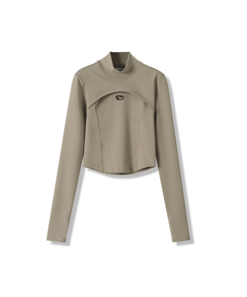 ZENDUST（ジェンダスト）の「Edge Crop Long Sleeve - 3COL（Tシャツ/カットソー・レディース・チャコール/モカ/ブラック・SMALL/MEDIUM）」の7枚目の写真