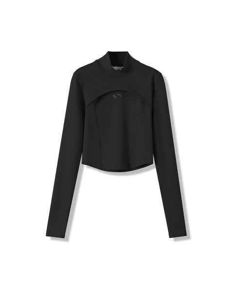 ZENDUST（ジェンダスト）の「Edge Crop Long Sleeve - 3COL（Tシャツ/カットソー・レディース・チャコール/モカ/ブラック・SMALL/MEDIUM）」の8枚目の写真