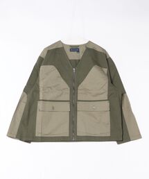 many men many mind（メニーメンメニーマインド）の「/many men many mind/配色切替ノーカラーブルゾン（ノーカラージャケット）」