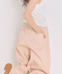 Heather | 【ウエストサイドボタンで自由にフィット】ハートバレルワイドパンツ　640682(その他パンツ)