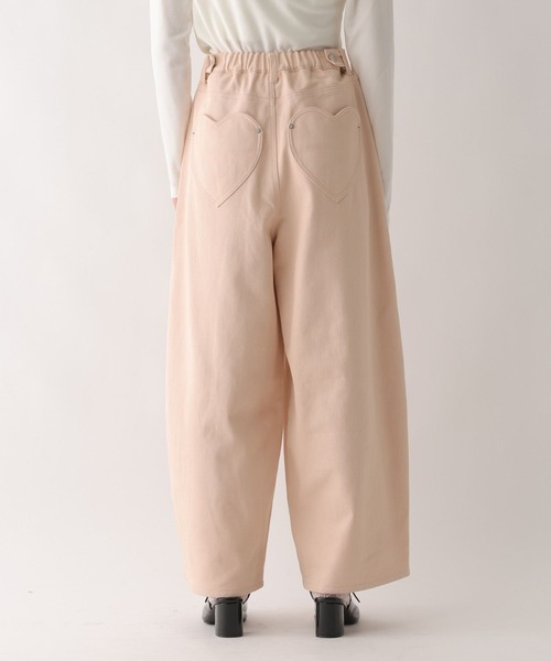 Heather（ヘザー）の「【ウエストサイドボタンで自由にフィット】ハートバレルワイドパンツ　640682（その他パンツ・レディース・ブラック系その他/ピンク/アイボリー・S/M）」の16枚目の写真