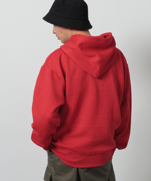 LAKOLE（ラコレ）の「フクレジャガードロゴパーカー / 641653（パーカー・メンズ・レッド/アイボリー/ブラック・LARGE/MEDIUM）」の8枚目の写真