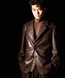 THE BOLDMAN | Synthetic Leather Tailored Jacket / シンセティックレザーテーラードジャケット(その他アウター)