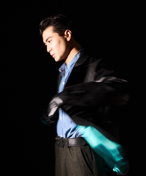 THE BOLDMAN（ザ ボールドマン）の「Synthetic Leather Tailored Jacket  / シンセティックレザーテーラードジャケット（その他アウター・メンズ・ブラック/ブラウン・MEDIUM/LARGE）」の6枚目の写真