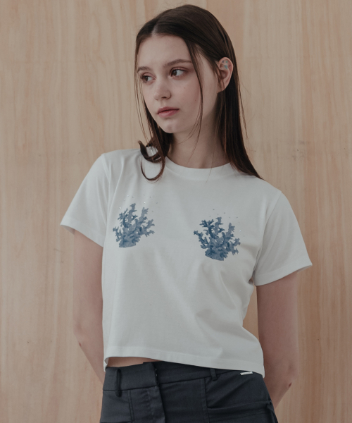 HARDCORE HAPPINESS（ハードコアハピネス）の「コーラリーフ 半袖Tシャツ_ホワイト（Tシャツ/カットソー・レディース・その他・FREE）」の3枚目の写真