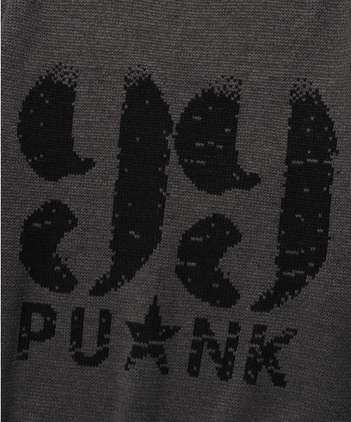 ISTKUNST（イストクンスト）の「99 PUNK KNIT_CHARCOAL(IK2EFMK601A)（ニット/セーター・レディース・チャコール・S/M/L）」の4枚目の写真