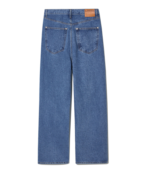 LORES(ロアス)の「Wide Tuck Denim Pants - Blue(デニムパンツ・レディース・その他・M/L/XL)」の2枚目の写真