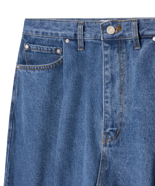 LORES(ロアス)の「Wide Tuck Denim Pants - Blue(デニムパンツ・レディース・その他・M/L/XL)」の3枚目の写真