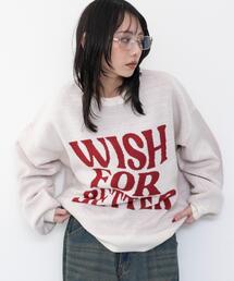 WEGO/【26年春新作】グラフィックニットプルオーバー