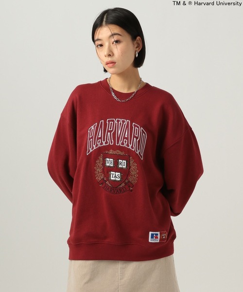 Russell Athletic（ラッセルアスレティック）の「【RUSSELL ATHLETIC (ラッセルアスレティック）】別注カレッジプルオーバー（スウェット・レディース・ボルドー/オフホワイト・FREE）」の14枚目の写真