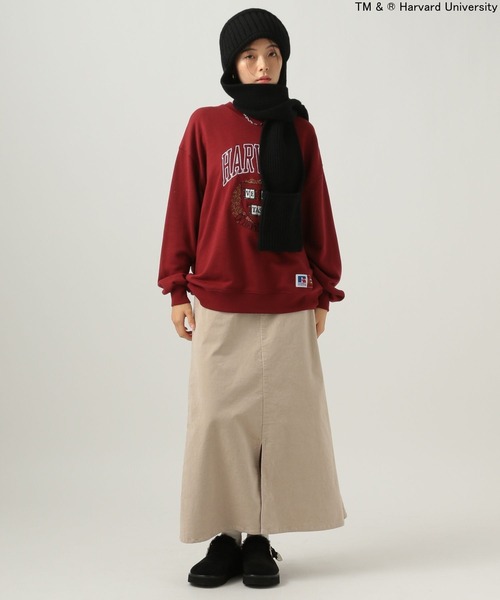 Russell Athletic（ラッセルアスレティック）の「【RUSSELL ATHLETIC (ラッセルアスレティック）】別注カレッジプルオーバー（スウェット・レディース・ボルドー/オフホワイト・FREE）」の15枚目の写真