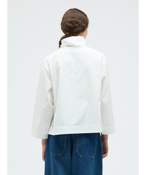 mizuiroind（ミズイロインド）の「mizuiro ind ハイネックシャツ（シャツ/ブラウス・レディース・ブルー/オフホワイト/ベージュ・FREE）」の10枚目の写真