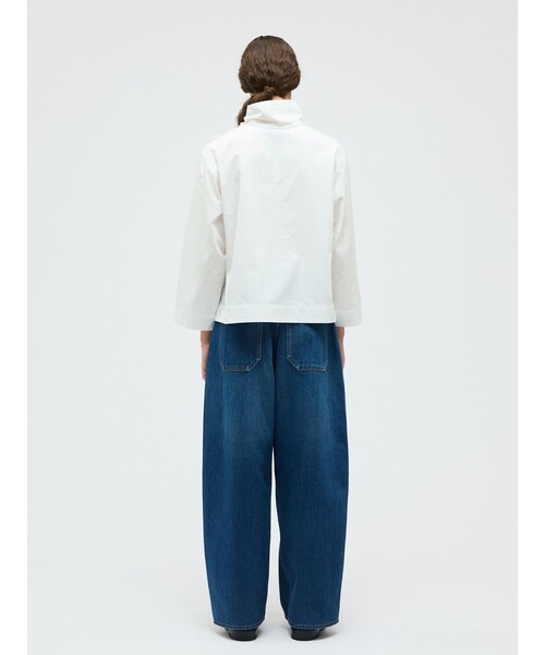 mizuiroind（ミズイロインド）の「mizuiro ind ハイネックシャツ（シャツ/ブラウス・レディース・ブルー/オフホワイト/ベージュ・FREE）」の14枚目の写真