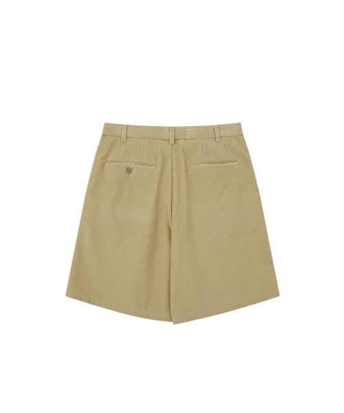 HONGWOOSUNG(ホンウソン)の「3TUCKS SHORTS_IVORY(その他パンツ・メンズ・その他・S/M/L)」の2枚目の写真