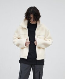 INTERSECTION（インターセッション）の「テディベアフリースクロップジャンパー[アイボリー]（その他アウター）」