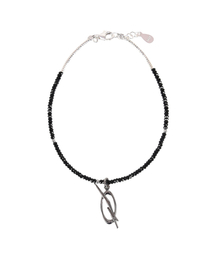51%（フィフティーワンパーセント）の「Black Spinel Logo Bracelet - Silver（ブレスレット）」