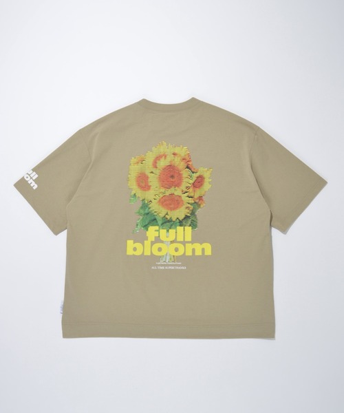 SUPERTHANKS（スーパーサンクス）の「【吸水速乾・接触冷感・抗菌防臭】バックプリントフラワーTシャツ[full bloom] Functional S/S T-shirt（Tシャツ/カットソー・メンズ・ブラック/チャコールグレー/ベージュ/ホワイト・L/M/S）」の7枚目の写真
