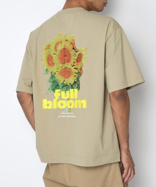 SUPERTHANKS（スーパーサンクス）の「【吸水速乾・接触冷感・抗菌防臭】バックプリントフラワーTシャツ[full bloom] Functional S/S T-shirt（Tシャツ/カットソー・メンズ・ブラック/チャコールグレー/ベージュ/ホワイト・L/M/S）」の18枚目の写真