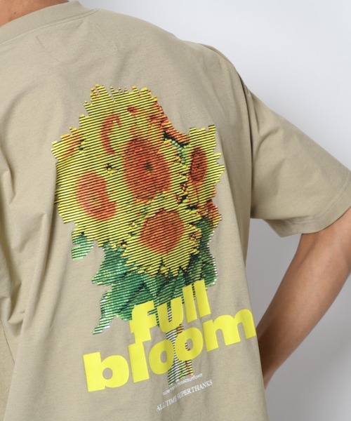 SUPERTHANKS（スーパーサンクス）の「【吸水速乾・接触冷感・抗菌防臭】バックプリントフラワーTシャツ[full bloom] Functional S/S T-shirt（Tシャツ/カットソー・メンズ・ブラック/チャコールグレー/ベージュ/ホワイト・L/M/S）」の19枚目の写真