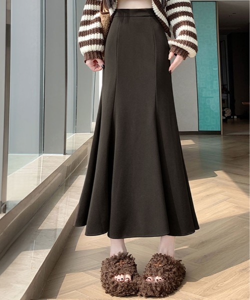 セール】メルトン フレア ロング スカート（スカート）｜kirakiraShop