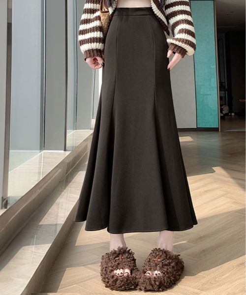 セール】メルトン フレア ロング スカート（スカート）｜kirakiraShop