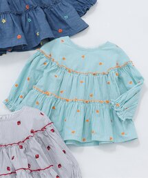 apres les cours（アプレレクール）の「刺繍メローティアードチュニック_ジュニア対応（シャツ/ブラウス）」