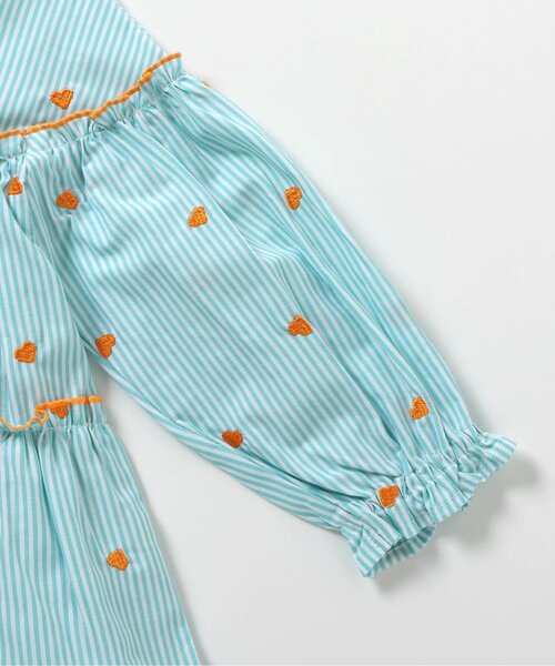 apres les cours（アプレレクール）の「刺繍メローティアードチュニック_ジュニア対応（シャツ/ブラウス・キッズ・インディゴブルー/ミント/グレー・80/90/100/110/120/130/140）」の17枚目の写真