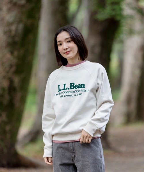 L.L.Bean(エルエルビーン)の「【JAPAN EDITION】ポーテージ・クルーネック・スウェットシャツ(スウェット・レディース・アイボリー/ライトグレー・MEDIUM)」の9枚目の写真