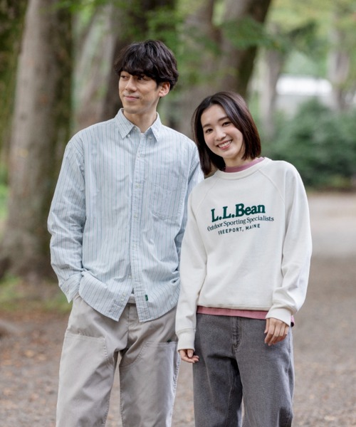 L.L.Bean(エルエルビーン)の「【JAPAN EDITION】ポーテージ・クルーネック・スウェットシャツ(スウェット・レディース・アイボリー/ライトグレー・MEDIUM)」の10枚目の写真