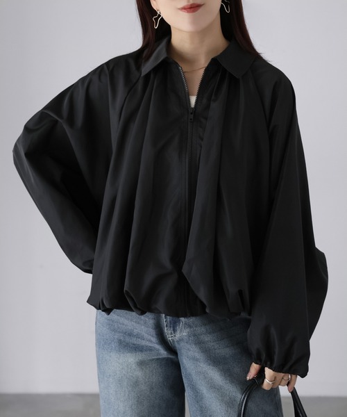 Riberry(リベリー)の「パフスリーブドルマンブルゾン(その他アウター・レディース・ブラック/アイボリー/カーキ・MEDIUM)」の8枚目の写真