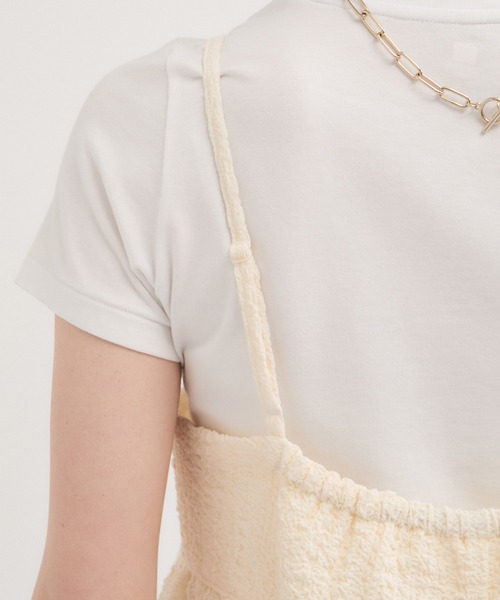 le cercle ADAM ET ROPE'(ルセルクルアダムエロペ)の「フクレジャガードキャミソール(キャミソール・レディース・キナリ/ブラック・FREE)」の6枚目の写真