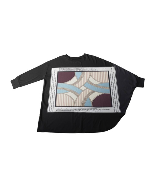 antiqua(アンティカ)の「異素材切替 ドルマン ロンT(Tシャツ/カットソー・レディース・ブラック・ONESIZE)」の11枚目の写真