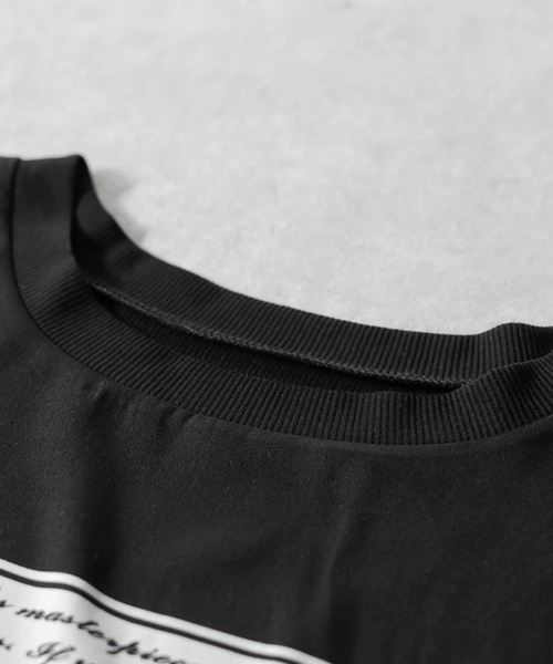 antiqua(アンティカ)の「異素材切替 ドルマン ロンT(Tシャツ/カットソー・レディース・ブラック・ONESIZE)」の12枚目の写真