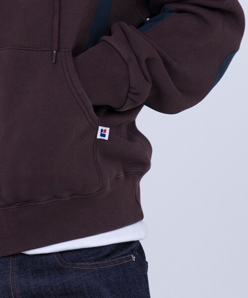 Russell Athletic × NVRFRGT × monkey time＞パネル ジップ フーディー
