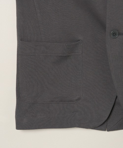 three dots（スリードッツ）の「スフレコットン ジャケット（テーラードジャケット・メンズ・ブラック系その他/ブラック・LARGE/MEDIUM）」の7枚目の写真