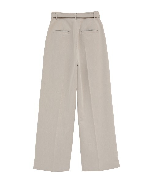 MANOF(マノフ)の「BELTED IN-TUCK WIDE PANTS(その他パンツ・レディース・ベージュ/ネイビー・M/S)」の8枚目の写真