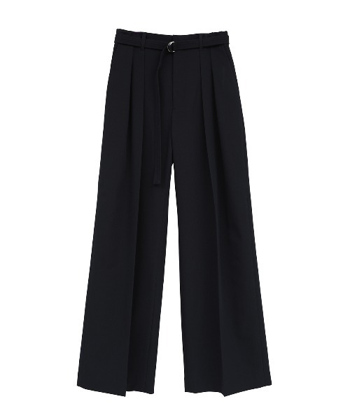 MANOF(マノフ)の「BELTED IN-TUCK WIDE PANTS(その他パンツ・レディース・ベージュ/ネイビー・M/S)」の16枚目の写真