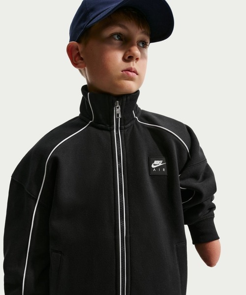 NIKE（ナイキ）の「ナイキ NIKE ナイキ YTH エア フリース トラック ジャケット（ジャージ・キッズ・ブラック・130cm/140cm/150cm/160cm）」の4枚目の写真