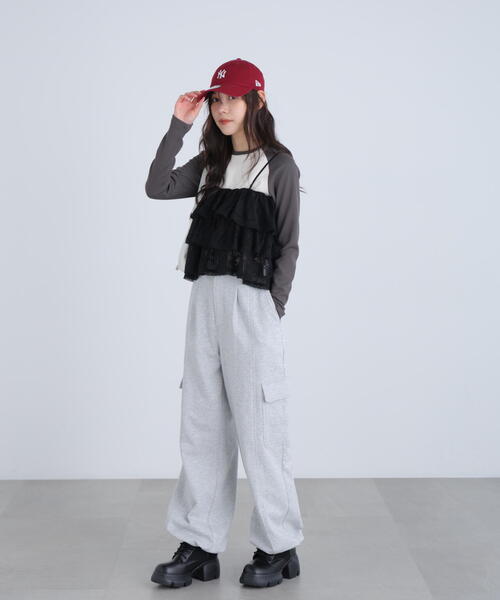 FREE'S MART（フリーズマート）の「◆ティアードフリル２ＷＡＹビスチェ（シャツ/ブラウス・レディース・ブラック/ホワイト/ブラック系その他・FREE）」の7枚目の写真