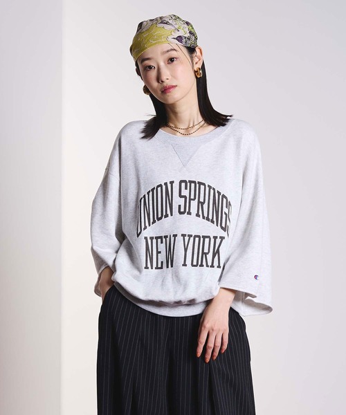 Champion（チャンピオン）の「ROSEBUD x champion H/S SWEAT（スウェット・レディース・グレー/ブラック/ライトブルー/ブラウン・ONE SIZE）」の12枚目の写真