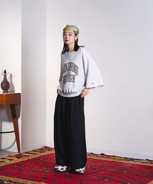 Champion（チャンピオン）の「ROSEBUD x champion H/S SWEAT（スウェット・レディース・グレー/ブラック/ライトブルー/ブラウン・ONE SIZE）」の15枚目の写真