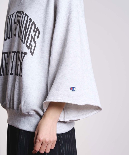 Champion（チャンピオン）の「ROSEBUD x champion H/S SWEAT（スウェット・レディース・グレー/ブラック/ライトブルー/ブラウン・ONE SIZE）」の19枚目の写真