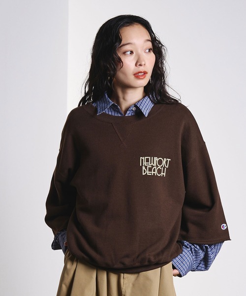 Champion（チャンピオン）の「ROSEBUD x champion H/S SWEAT（スウェット・レディース・グレー/ブラック/ライトブルー/ブラウン・ONE SIZE）」の20枚目の写真